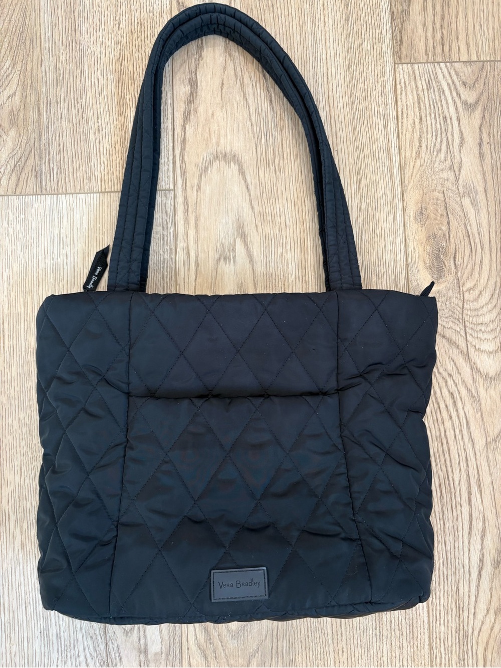 Vera Bradley Quilted Black Shoulder Tote